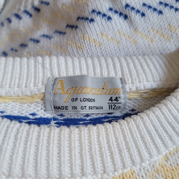 Aquascutum vintage houndstooth knit sweater - Picture 4 of 10